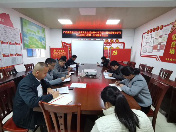 广西南亚所开展2024年度民主生活会集中学习研讨暨党委理论学习中心组2025年第一次专题学习